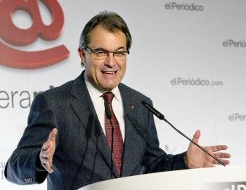 El presidente catalán y candidato de CiU a la reelección, Artur Mas