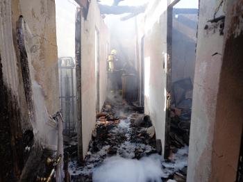 Estufa que pudo causar el incendio de la vivienda de Forenlos.