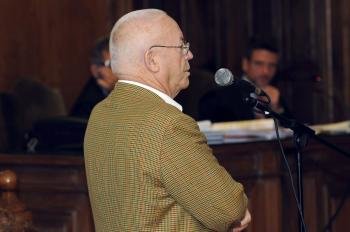 Luis Falcón, el pasado 23 de octubre, en la Audiencia de Pontevedra.