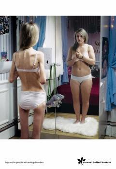 Imagen de una campaña de Anorexi Bulimi Kontakt contra la anorexia. (Foto: INDIAN NAVY)