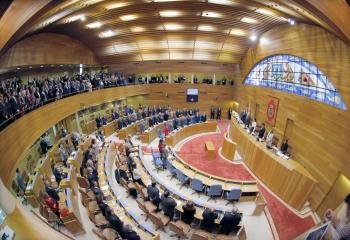 Vista de la sesión constitutiva del Parlamento de Galicia