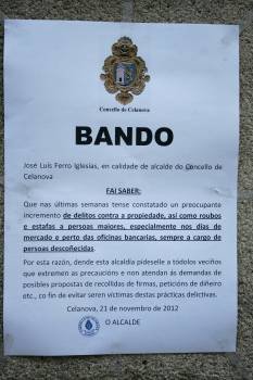 Bando municipal en Celanova. (Foto: MARCOS ATRIO)