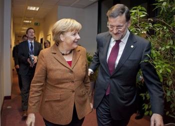 Mariano Rajoy y Angela Mérkel