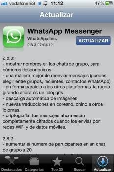  Whatsapp 2.8.1 para iOS