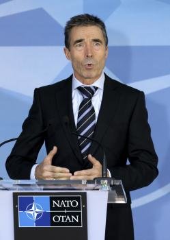  El secretario general de la OTAN, Anders Fogh Rasmussen,