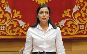 La presidenta del Parlamento, Pilar Rojo