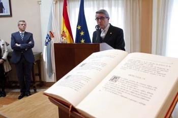 Antonio Coello, durante su intervención en el acto de la Subdelegación del Gobierno en Pontevedra