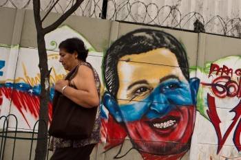 Graffitti con el rostro del presidente venezolano en una calle de Caracas. (Foto: MIGUEL GUTIÉRREZ)
