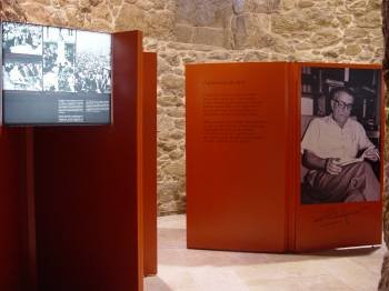 La sala de 'A palleira', donde se encuentra una pequeña exposición sobre Celso Emilio Ferreiro.