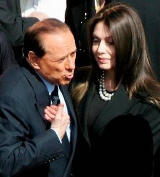 Silvio Berlusconi y Verónica Lario