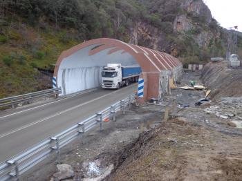 La parte exterior del túnel de La Barosa, después de la reforma.