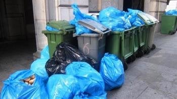 Efectos de la huelga de basura en Granada capital. 