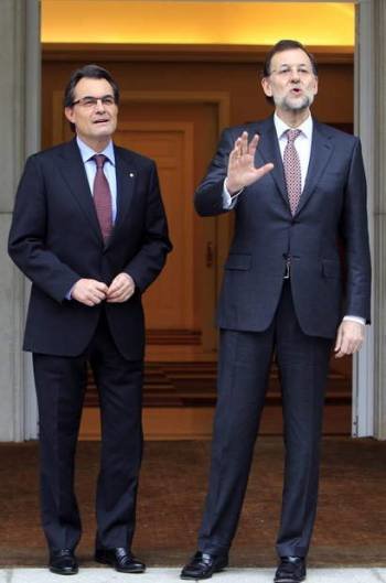 El presidente catalán, Artur Mas, y el presidente del Gobierno, Mariano Rajoy.