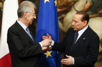  Mario Monti y Silvio Berlusconi 