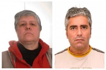 Fotografías facilitadas por el Ministerio del Interior, de Beatriz María Arenaza (i) y Daniel Alejandro Ullúa (d), dos fugitivos buscados por las autoridades argentinas