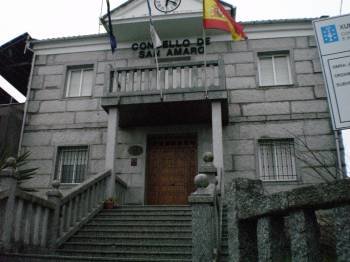 La Casa Consistorial del Concello de San Amaro está situada en el centro de la localidad. (Foto: S.P.)