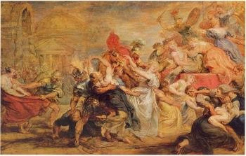 Boceto 'Rapto de las sabinas', de Rubens y Gaspar de Crayer.
