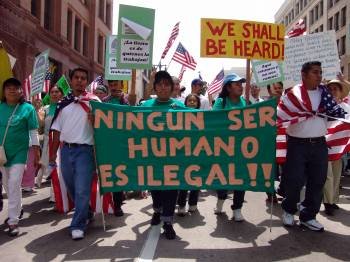 Una de las protestas de inmigrantes hispanos en EEUU el pasado año. (Foto: ARCHIVO)