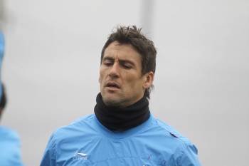Mario Bermejo, durante un entrenamiento con el Celta. (Foto: A.D.)