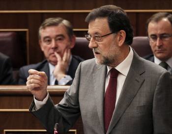 El presidente del Gobierno, Mariano Rajoy, en el Congreso. (Foto: PACO CAMPOS)