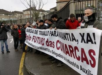  Trabajadores y delegados sindicales de los astilleros de Navantia Fene y Ferrol 