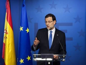 El presidente del Gobierno, Mariano Rajoy, en la rueda de prensa posterior al Consejo Europeo. (Foto: HORST WAGNER)