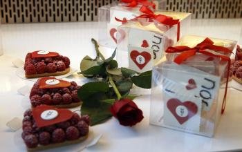 Algunas de las propuestas de pastelería para el día de San Valentín.