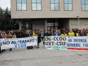  Protesta de jueces y otros trabajadores de la Justicia en Vigo.