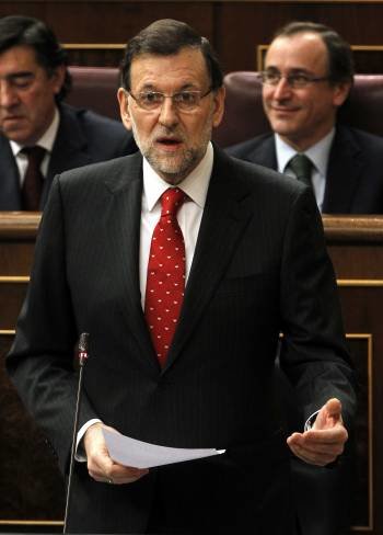 Mariano Rajoy, durante su intervención en el Congreso. (Foto: J.J. GUILLÉN)