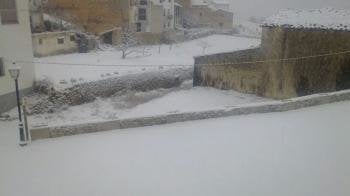  Imagen de nieve en el interior de Castellón.