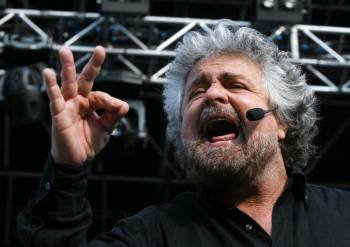 El líder del partido antisistema Movimiento Cinco Estrellas, Beppe Grillo. (Foto: TONINO DI MARCO)