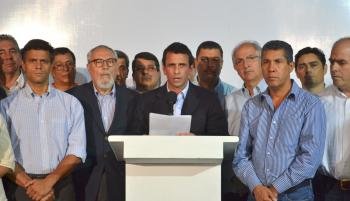 Fotografía cedida por el departamento de prensa de Henrique Capriles Radonsky.