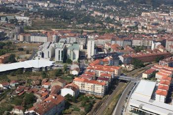 Imagen aérea del Complexo Hospitalario de Ourense. (Foto: JOSÉ PAZ)