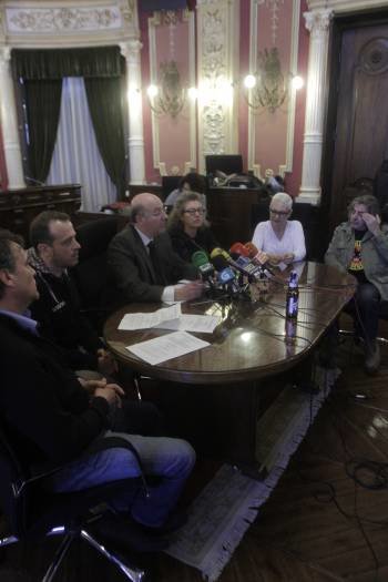 Pérez, Granda, Fernández, Garrido, Ferreiro y Domínguez. (Foto: MIGUEL ÁNGEL)