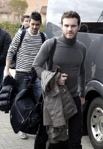 Juan Mata, a su llegada a la concentración de la selección. (Foto: ANGEL DÍAZ)