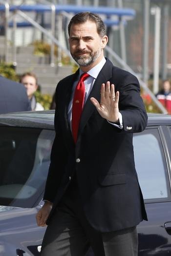 El príncipe de Asturias, a su llegada a la clausura de las jornadas de evaluación de la candidatura Madrid 2020.