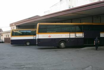 La estación de autobuses de Verín. Los vecinos solicitan una línea de transporte público. (Foto: MARCOS ATRIO)