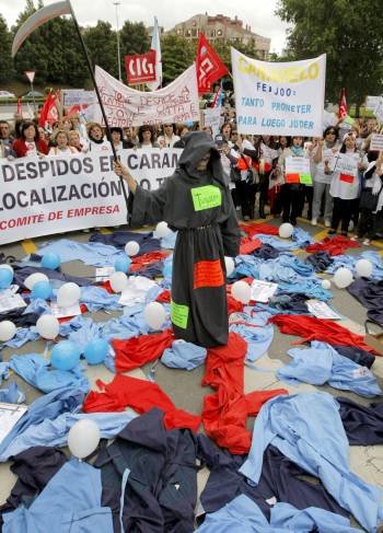 Manifestación de trabajadores de Caramelo contra el ERE que la empresa realizó en el año 2009. (Foto: ARCHIVO)