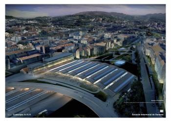 Diseño de Norman Foster para la estación de alta velocidad de Ourense. 