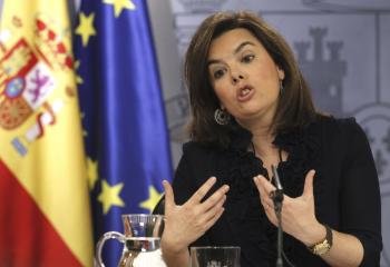 - La vicepresidenta del Gobierno, Soraya Sáenz de Santamaría.