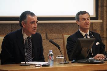 El presidente y el consejero delegado de Novagalicia Banco Castellano y González-Bueno. (Foto: ARCHIVO)