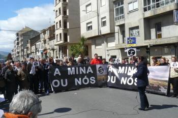 Manifestación vecinal del pasado sábado en Xinzo, contra la mina de feldespato.