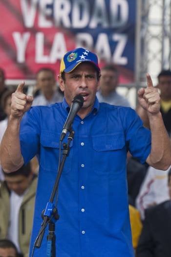 El líder opositor Henrique Capriles. (Foto: BORIS VERGARA)