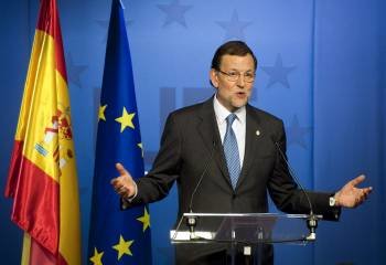 Mariano Rajoy, durante su comparecencia ante los medios de comunicación en Bruselas. (Foto: HORST WAGNER)