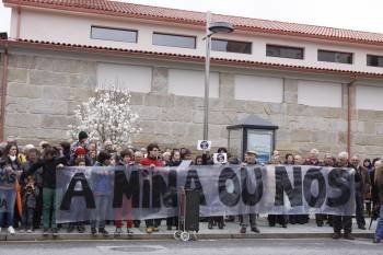 Una de las últimas protestas contra la mina de A Limia. (Foto: XESÚS FARIÑAS)