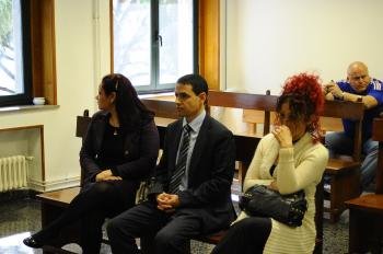 Ángeles Filgueira, Antonio Rey y Rosa Prieto, en el juicio.