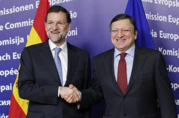 Mariano Rajoy con Durao Barroso en uno de sus últimos encuentros en Bruselas. (Foto: ARCHIVO)