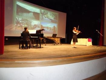 Actuación de una alumna del Conservatorio de O Barco.
