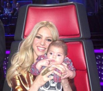 Shakira en 'The Voice' con su hijo Milan