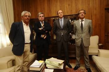 Julián Pardinas, Alañón, Delgado y Arturo González. (Foto: MARTIÑO PINAL)